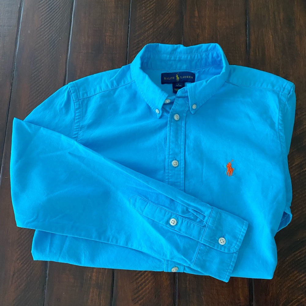 Ralph Lauren boys size L (14-16) collared long sleeve